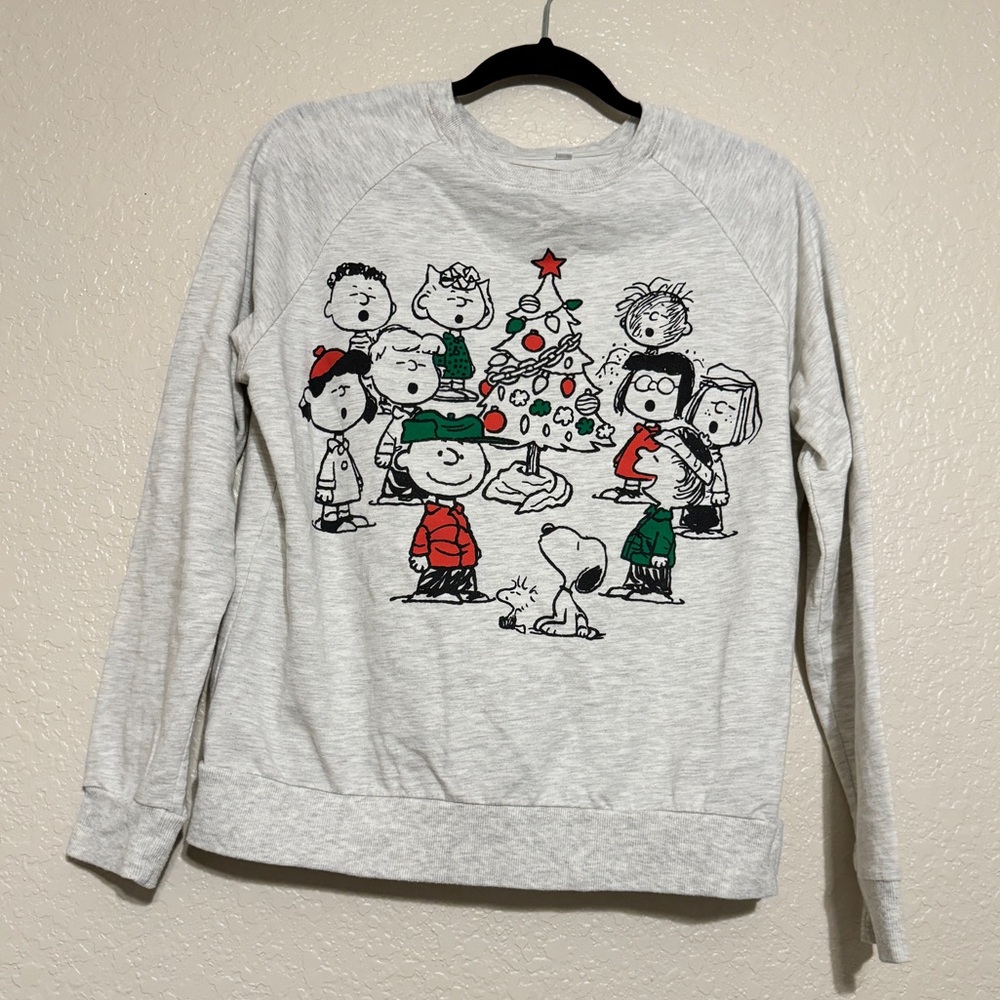 Christmas Snoopy Peanuts Long Sleeve Top Size Medium Christmas Tree